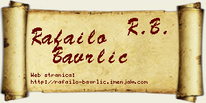 Rafailo Bavrlić vizit kartica